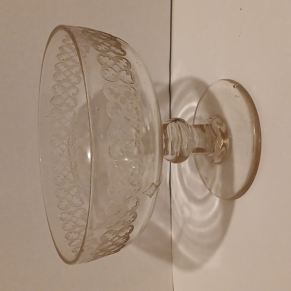 Antique Other - Elegant Antique 1880s EAPG Quatrefoil Clear Glass Compote Bowl